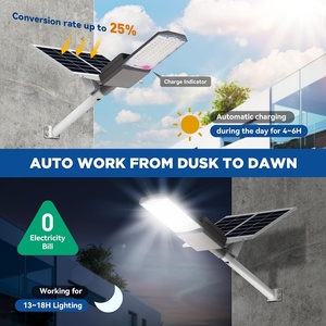 Lampione <span class=keywords><strong>Solare</strong></span> da Esterno Sunwe con Batteria Integrata 100W 200W 300W 400W 1000W - Product Image 4