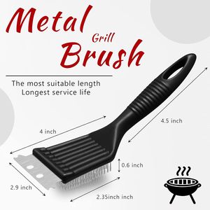 Spazzola <span class=keywords><strong>per</strong></span> Pulizia Barbecue 2 in 1 con Raschietto, Spazzola Resistente <span class=keywords><strong>per</strong></span> Pulizia BBQ, <span class=keywords><strong>per</strong></span> Campeggio e Cucina all'Aperto, Extra Forte (OEM/ODM) - Product Image 2
