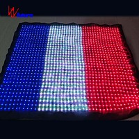 LED Piksel Bayrak Ekran Kumaşı Programlanabilir Işıklı Afiş Sahne Performansı Festival Gece Kulübü Etkinlik Parti Gösterisi için