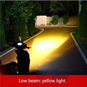 <span class=keywords><strong>H4</strong></span>ไฟหน้าสว่างมากมีเลนส์ตาปลาในตัวลำแสงคู่สูงและต่ำกรงเล็บสามครั้งไฟหน้ารถจักรยานยนต์ - Product Image 5
