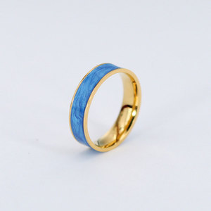 Custom Vintage Hypoallergenic Non Tarnish Waterproof <b>Ring</b> 316L Stainless Steel 14k 18k Gold Plated Enamel <b>Ring</b> for <b>Women</b> - Product Image 6