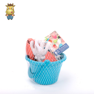 Ensemble de seaux de plage en paille de blé pour enfants, 6 pièces, avec moules à poissons et pelle - Product Image 3