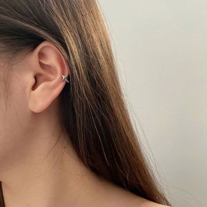 Dylam Stylish Hypoallergenic Fine Jewelry Women 925 Sterling <b>Silver</b> Women Gifts Four-Pointed Star <b>Clip</b> on Earrings - Product Image 6
