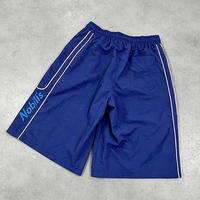 Shorts de sport pour hommes personnalisés avec logo, légers, à séchage rapide, en nylon, avec détails de passepoil, coupe large, décontractés, vente en gros
