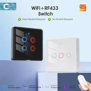 Interrupteur mural intelligent Tuya WiFi RF433, aucun fil neutre requis, norme européenne, fonctionne avec Alexa Google Home, application - Product Image 2