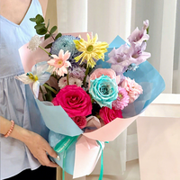 Papier d'emballage pour fleurs de couleur, vente en gros d'usine, papier d'emballage pour bouquets de fleurs de luxe de haute qualité, épaissi, pour artisanat et cadeaux