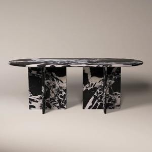 Table à manger en marbre noir Calacatta de haute qualité, style moderne français, prix de gros, design nordique de luxe pour restaurant et maison - Product Image 6
