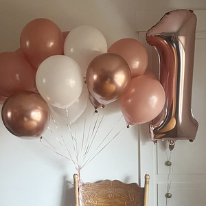 Decorazioni Boho per il Primo Compleanno delle Bambine Palloncini Rosa Antico Oro Rosa Bianco con Numero <span class=keywords><strong>1</strong></span> di 40 Pollici per il Primo Compleanno - Product Image 6