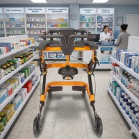 Déambulateur réglable en hauteur pour enfants et adultes atteints de paralysie cérébrale, aides à la marche, dispositif d'entraînement des membres inférieurs pour hémiplégie, appareil de positionnement vertical pour personnes handicapées