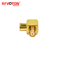 Connecteur coaxial RF SMP femelle à angle droit (90 degrés) pour câble coaxial RG405 086, conforme RoHS, fourni par l'usine