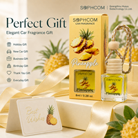 Emballage personnalisé, diffuseur de parfum pour voiture suspendu 8 ml, flacon en verre avec bouchon en bois, désodorisant pour voiture, cadeau, vente au détail, lignes d'approvisionnement
