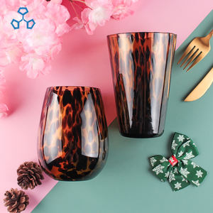 Verres à vin en cristal à motif léopard en gros, verres à vin sans pied en cristal personnalisés - Product Image 3