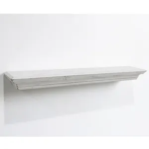Magi — étagère murale flottante en bois, design antique, design blanc délavé, pour la maison, décoration <span class=keywords><strong>de</strong></span> salon, à suspendre, 1 pièce - Product Image 1