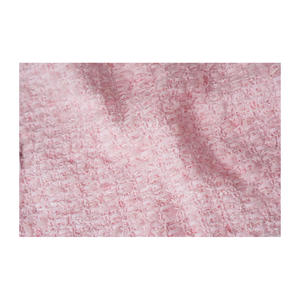 Tissu en tweed fantaisie coréen de qualité supérieure, maille papillon rose transparente, texture duveteuse, tissu textile tissé sur mesure OEM & ODM - Product Image 4