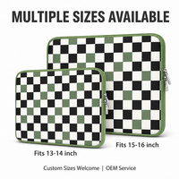 Funda de Neopreno Personalizada para Portátil con Estampado de Camuflaje para Mujer, Bolsa para Computadora de 13-16 Pulgadas con Cierre y Ribete de Color Personalizado