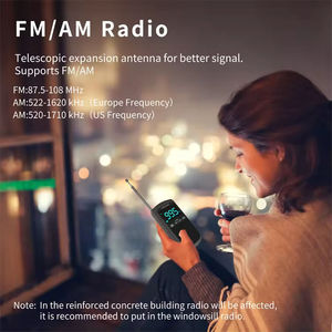 Mini Pocket AM/FM Portable Radio, 5000mAh Rechargeable Digital Radio with Built-in Speaker for Outdoor & Home - Product Image 5