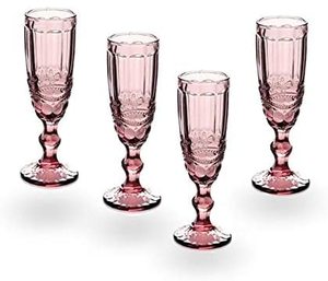 Copas de Champán Vintage con Patrones de Diamantes, <span class=keywords><strong>Precio</strong></span> de Fábrica, Copas de <span class=keywords><strong>Vino</strong></span> de Cristal de 5 oz, Colores Creativos, Copas Vintage de Colores - Product Image 6