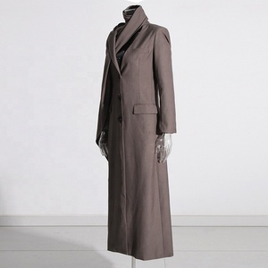 OUDINA nuova moda invernale Casual irregolare sciarpa scialle giacca a vento <span class=keywords><strong>cappotto</strong></span> lungo Trench da donna - Product Image 3