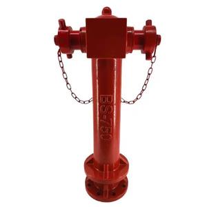 Boca de incendios húmeda de hierro dúctil británico y válvula de aterrizaje pintada en rojo <span class=keywords><strong>4</strong></span> pulgadas protección contra incendios Fácil instalación BS750 - Product Image 4