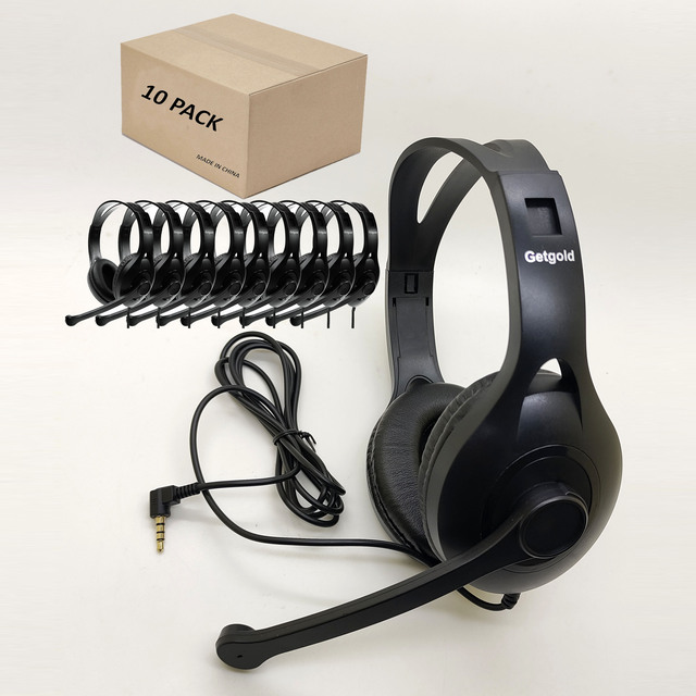 10 PACK Audio Headset Gaming Headsets and Headphones Gamer Headphones Without Noise Cancelling Headphones