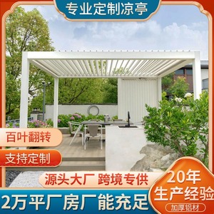 Pérgola Eléctrica de Aluminio Hesswei con Rejillas Ajustables, para Jardín, Terraza, Villa, Gazebo, Protección Solar - Product Image 1