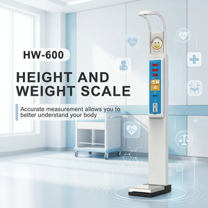 Báscula Mecánica de Acero con LED para Medir Peso y Altura, Operada con Monedas, Máquina de IMC, Báscula de Venta OEM para Farmacias y Centros Comerciales - Product Image 1