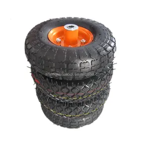 Non Pneumatic Tire 10 Inch Solid Rubber Wheel 10x3.50-4 rubber pneumatic beach cart wheel