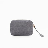 Pochette de maquillage et trousse de toilette de luxe personnalisées avec logo, fermeture éclair en velours miniature, pour les voyages