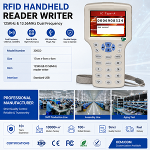 Lecteur-graveur-copieur <span class=keywords><strong>RFID</strong></span> portable double fréquence 125 kHz et 13,56 MHz pour contrôle d'accès, sécurité et gestion des données - Product Image 6