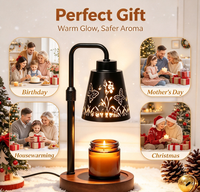 Lampe chauffe-bougie avec minuterie et variateur d'intensité - Cadeaux d'anniversaire pour femmes, décoration de chambre, Noël