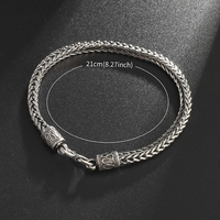 Bracelet pour homme en acier inoxydable rétro, style punk, personnalisé, chaîne tressée, fait main, pour les fêtes, fabriqué en Chine, modèle C0071