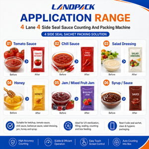 Machine d'emballage multi-voies pour sachets de shampoing, sauce tomate, <span class=keywords><strong>ketchup</strong></span> - Product Image 3