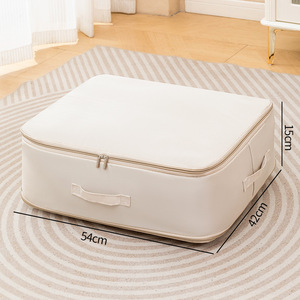 Thời trang cao cấp satin Quilt nén lưu trữ túi công suất lớn dây kéo cho quần áo di chuyển hành lý Nhà tổ chức - Product Image 6