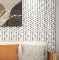 Mosaïque de marbre en pierre naturelle découpée au jet d'eau, motifs floraux, carreaux décoratifs modernes pour sols et murs, résistants à l'eau, design graphique pour intérieur