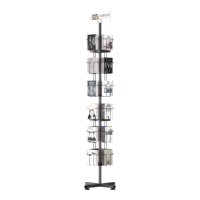 Étagère rotative à 6 niveaux, détachable, moderne, pour l'affichage d'autocollants, support d'affichage pour carnets, pour comptoirs de vente au détail
