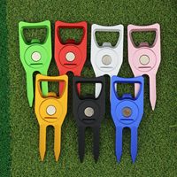 Marqueur de balle de golf Accessoire magnétique Décapsuleur en métal Logo personnalisé Outil de réparation de divot de golf Outil de divot de golf