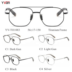 <span class=keywords><strong>Lunettes</strong></span> optiques en titane pour hommes Double pont Grande taille <span class=keywords><strong>Lunettes</strong></span> françaises Marques <span class=keywords><strong>Lunettes</strong></span> Montures de <span class=keywords><strong>lunettes</strong></span> Motif solide Fabriqué en Chine - Product Image 2