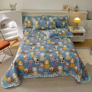Housse de lit 100% coton, 3 pièces, avec une couette d'été et <span class=keywords><strong>deux</strong></span> taies d'oreillers, <span class=keywords><strong>pour</strong></span> la maison et l'hôtel - Product Image 2
