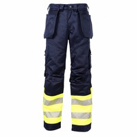 Celana Kerja Anti Api FR dengan Pita Reflektif Tersegmentasi Hi Vis dan Banyak Kantong untuk Pertambangan Minyak dan Gas