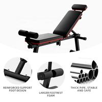 Banc de musculation CuteeFox + Ensemble d'haltères réglables 24 kg (2,5-24 kg, 15 niveaux, réglage rapide, design pliable pour abdominaux et dos)