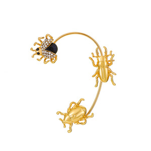 Pendientes de Insectos Exagerados Estilo Europeo y Americano, Pendientes Creativos de Moda con Personalidad, Abeja, Escarabajo, Escorpión, Retro, Clip para Oreja - Product Image 6