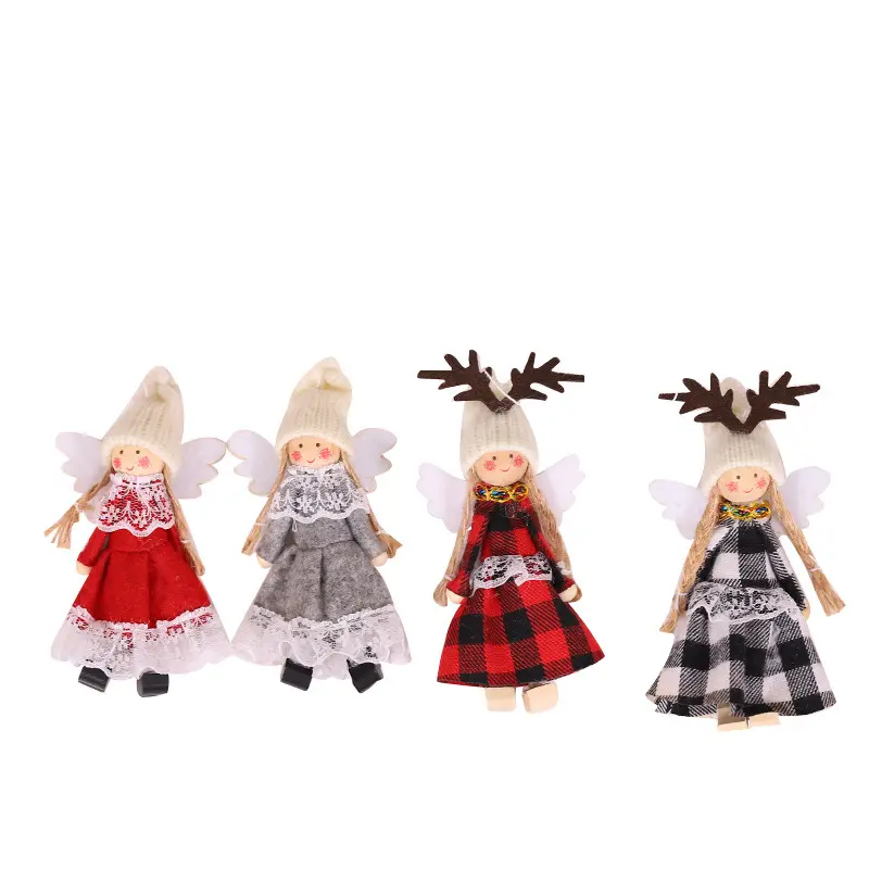 नई क्रिसमस की सजावट पंख एन्जिल लटकन फैशन रचनात्मक क्रिसमस <span class=keywords><strong>पेड़</strong></span> लटकन कपड़े गुड़िया