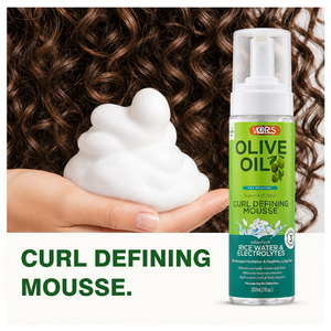 Olive Oil Moisturizing Curl Defining Mousse Hair Styling Setting Wrap <b>Foam</b> Strong Hold Curly Hair - Product Image 1