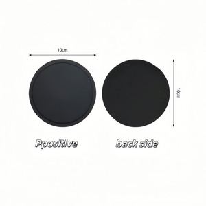 Sous-verre rond en silicone personnalisé avec logo, pour thé, tasses, boissons, assiettes, mugs, pour table, comptoir, bureau, boissons froides ou chaudes - Product Image 2