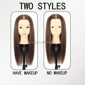 Nouveau mannequin d'académie <span class=keywords><strong>pour</strong></span> la pratique de la coiffure, complet avec perruque et <span class=keywords><strong>maquillage</strong></span> du visage en plastique, destiné à la formation en coiffure - Product Image 3