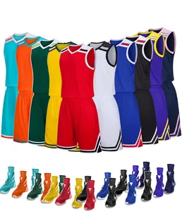 Hersteller Sublimation Basketball Trikot und Shorts Custom Unisex OEM Sportswear Basketball Uniformen