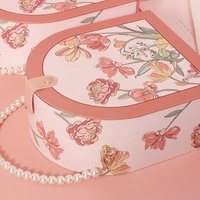 Boîte Cadeau en Carton Style INS Haut de Gamme, Coffret à Fleurs de Mariage Perle, Présent Fait Main