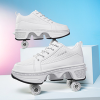 Chaussures de skate à 4 roues pour adultes et enfants Chaussures de skate à déformation Saison d'hiver
