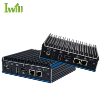 Mini-ordinateur sans ventilateur J4125 Linux 4K Full HD pas cher, DDR4 HD 2DP 6USB 2*In Tel 1000M LAN Mini PC pour l'automatisation industrielle