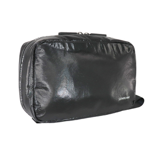 Bolsa de Aseo Cuadrada de Tres Capas, Portátil, Negra, Inspirada en Tyvek, de PVC, Impermeable, con Cierre, Ecológica, para Viajes y Joyería, Marca Senrong - Product Image 5